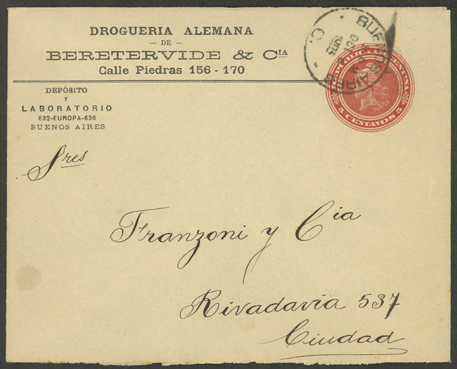 Lot 918 - Argentina Postal stationery - Guillermo Jalil - Philatino Auction # 2538 ARGENTINA: “Clearance” auction with very low starts and many interesting lots! Lot 918 - Argentina Postal stationery - Guillermo Jalil - Philatino Auction # 2538 ARGENTINA: “Clearance” auction with very low starts and many interesting lots!
