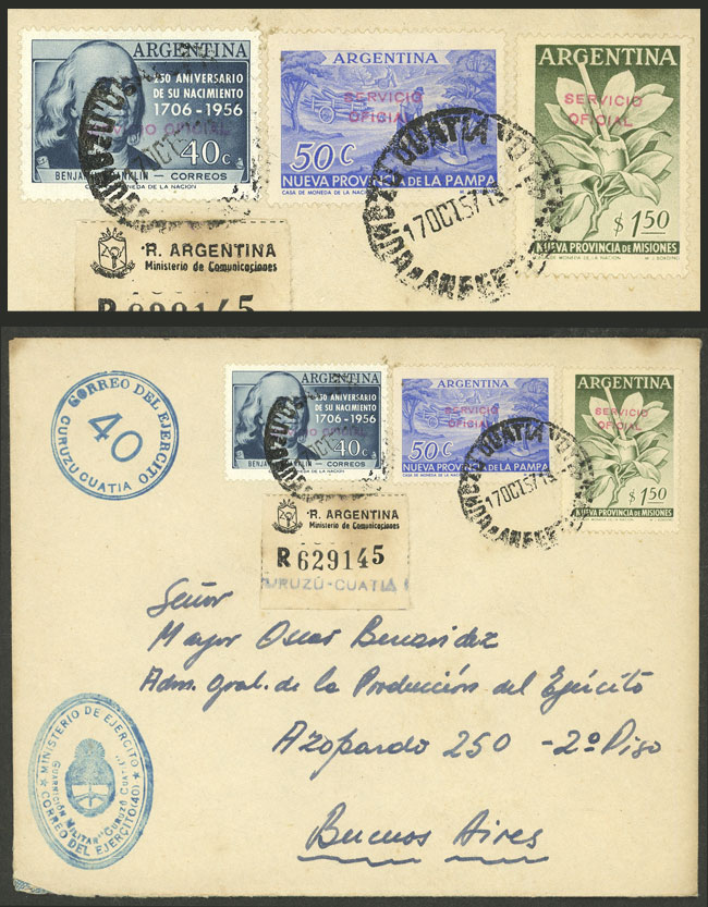 Lot 878 - Argentina official stamps - postal history - Guillermo Jalil - Philatino Auction # 2538 ARGENTINA: “Clearance” auction with very low starts and many interesting lots! Lot 878 - Argentina official stamps - postal history - Guillermo Jalil - Philatino Auction # 2538 ARGENTINA: “Clearance” auction with very low starts and many interesting lots!