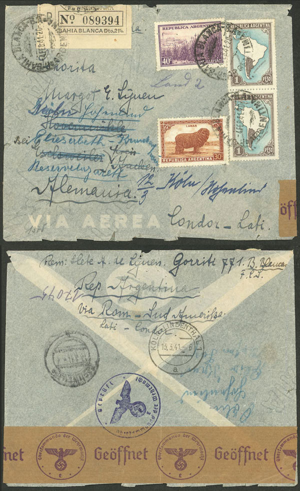 Lot 985 - Argentina postal history - Guillermo Jalil - Philatino Auction # 2538 ARGENTINA: “Clearance” auction with very low starts and many interesting lots! Lot 985 - Argentina postal history - Guillermo Jalil - Philatino Auction # 2538 ARGENTINA: “Clearance” auction with very low starts and many interesting lots!