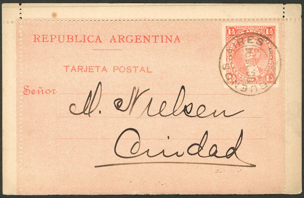 Lot 908 - Argentina Postal stationery - Guillermo Jalil - Philatino Auction # 2538 ARGENTINA: “Clearance” auction with very low starts and many interesting lots! Lot 908 - Argentina Postal stationery - Guillermo Jalil - Philatino Auction # 2538 ARGENTINA: “Clearance” auction with very low starts and many interesting lots!