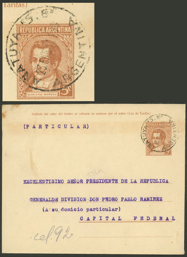 Lot 992 - Argentina postal history - Guillermo Jalil - Philatino Auction # 2538 ARGENTINA: “Clearance” auction with very low starts and many interesting lots! Lot 992 - Argentina postal history - Guillermo Jalil - Philatino Auction # 2538 ARGENTINA: “Clearance” auction with very low starts and many interesting lots!