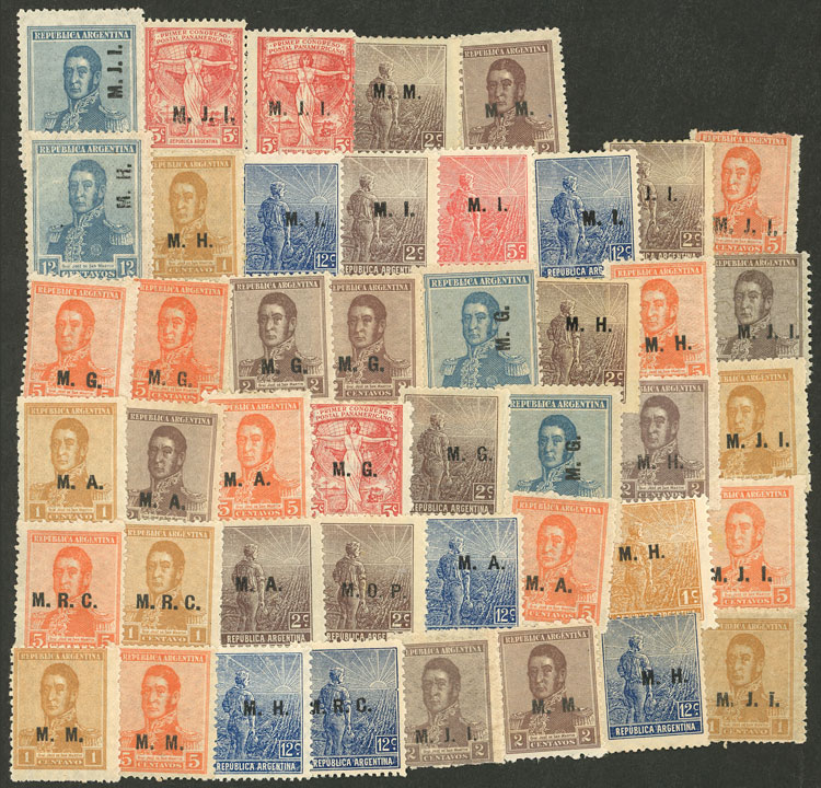 Lot 880 - Argentina OFFICIAL STAMPS - LOTS - Guillermo Jalil - Philatino Auction # 2538 ARGENTINA: “Clearance” auction with very low starts and many interesting lots! Lot 880 - Argentina OFFICIAL STAMPS - LOTS - Guillermo Jalil - Philatino Auction # 2538 ARGENTINA: “Clearance” auction with very low starts and many interesting lots!