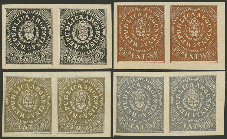 Lot 33 - Argentina escuditos -  Guillermo Jalil - Philatino Auction # 2538 ARGENTINA: “Clearance” auction with very low starts and many interesting lots!