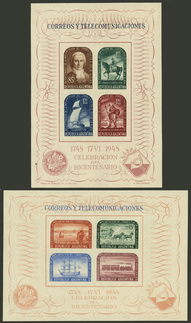 Lot 719 - Argentina souvenir sheets - Guillermo Jalil - Philatino Auction # 2538 ARGENTINA: “Clearance” auction with very low starts and many interesting lots! Lot 719 - Argentina souvenir sheets - Guillermo Jalil - Philatino Auction # 2538 ARGENTINA: “Clearance” auction with very low starts and many interesting lots!