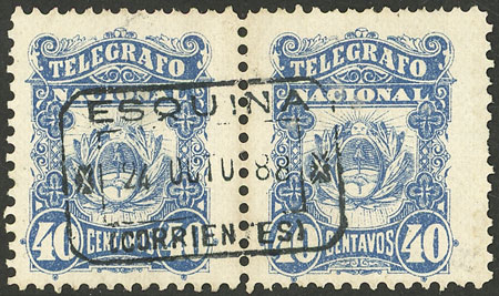 Lot 996 - Argentina telegraph stamps -  Guillermo Jalil - Philatino Auction # 2540 ARGENTINA: General sale with lots at very low starts!