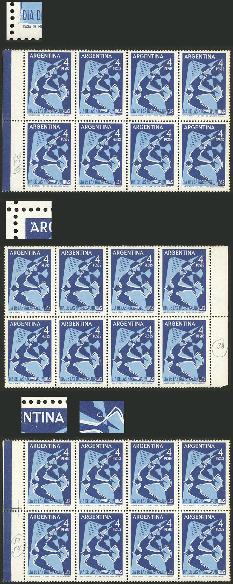Lot 688 - Argentina general issues -  Guillermo Jalil - Philatino Auction # 2540 ARGENTINA: General sale with lots at very low starts!