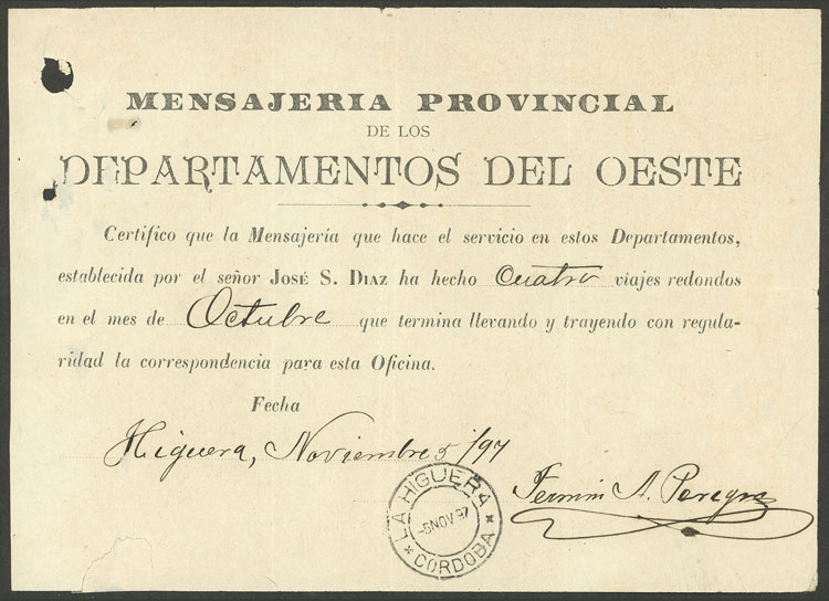 Lot 1009 - Argentina postal history - Guillermo Jalil - Philatino Auction # 2540 ARGENTINA: General sale with lots at very low starts! Lot 1009 - Argentina postal history - Guillermo Jalil - Philatino Auction # 2540 ARGENTINA: General sale with lots at very low starts!