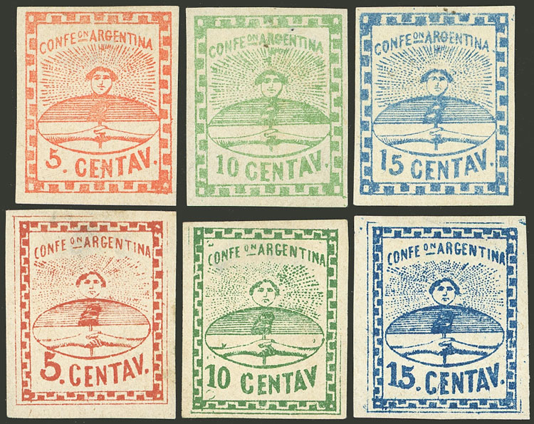Lot 18 - Argentina confederation -  Guillermo Jalil - Philatino Auction # 2540 ARGENTINA: General sale with lots at very low starts!