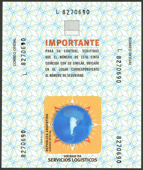 Lot 1006 - Argentina parcel post seals - Guillermo Jalil - Philatino Auction # 2540 ARGENTINA: General sale with lots at very low starts! Lot 1006 - Argentina parcel post seals - Guillermo Jalil - Philatino Auction # 2540 ARGENTINA: General sale with lots at very low starts!