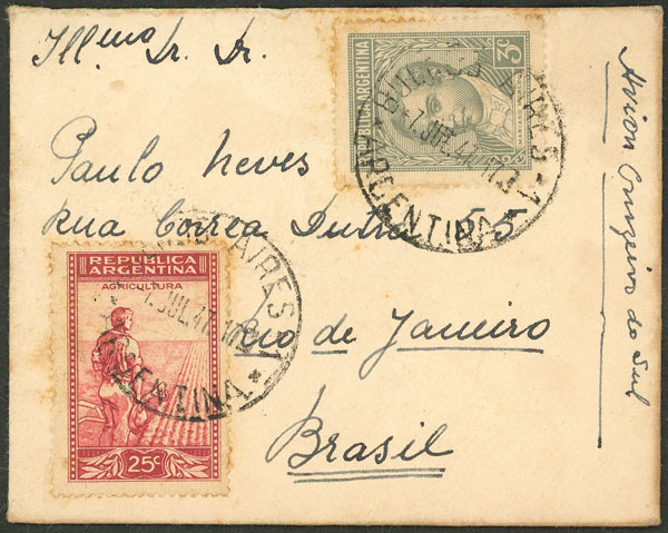 Lot 1023 - Argentina postal history - Guillermo Jalil - Philatino Auction # 2540 ARGENTINA: General sale with lots at very low starts! Lot 1023 - Argentina postal history - Guillermo Jalil - Philatino Auction # 2540 ARGENTINA: General sale with lots at very low starts!
