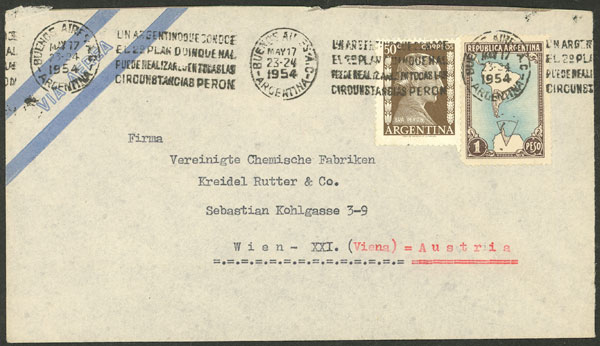 Lot 1030 - Argentina postal history -  Guillermo Jalil - Philatino Auction # 2540 ARGENTINA: General sale with lots at very low starts!