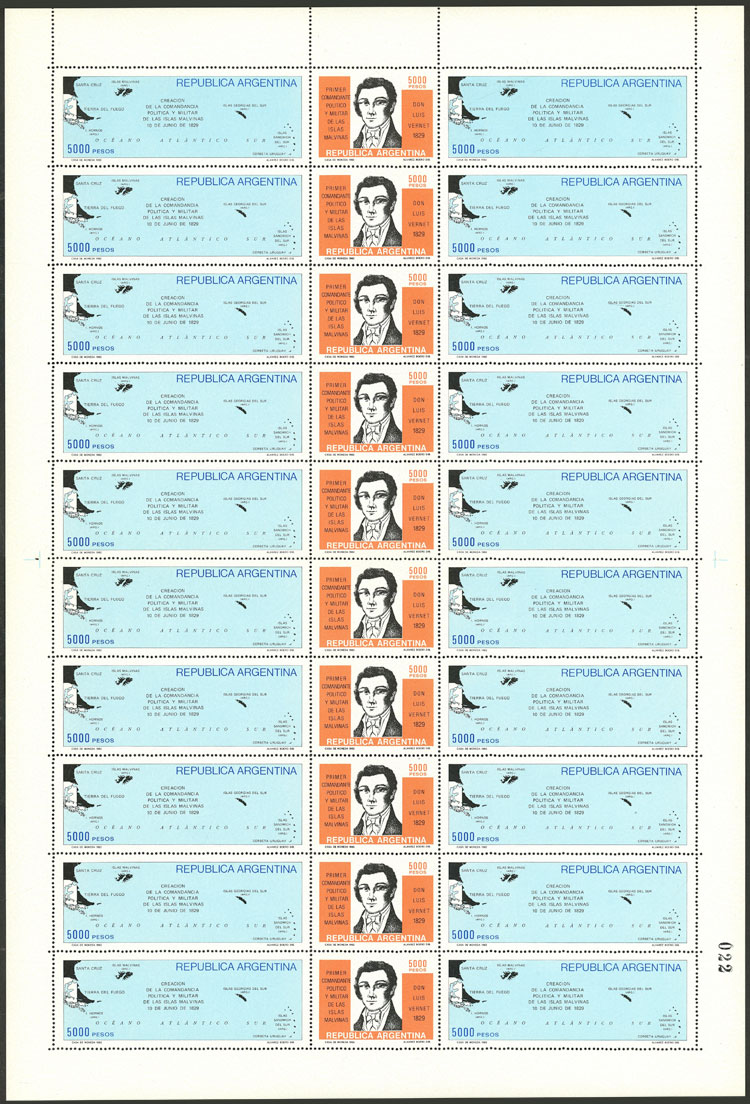 Lot 805 - Argentina general issues -  Guillermo Jalil - Philatino Auction # 2540 ARGENTINA: General sale with lots at very low starts!