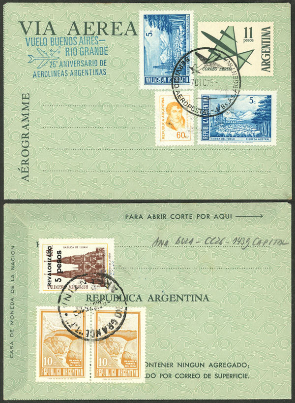 Lot 1042 - Argentina postal history -  Guillermo Jalil - Philatino Auction # 2540 ARGENTINA: General sale with lots at very low starts!