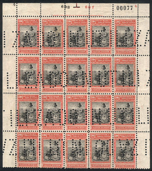 Lot 188 - Argentina general issues -  Guillermo Jalil - Philatino Auction # 2540 ARGENTINA: General sale with lots at very low starts!