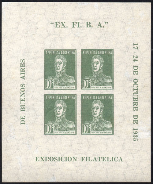 Lot 698 - Argentina souvenir sheets -  Guillermo Jalil - Philatino Auction # 2542 ARGENTINA: 