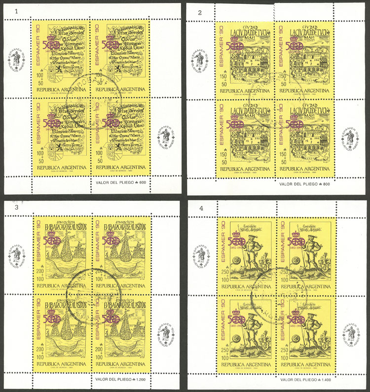 Lot 727 - Argentina souvenir sheets -  Guillermo Jalil - Philatino Auction # 2542 ARGENTINA: 
