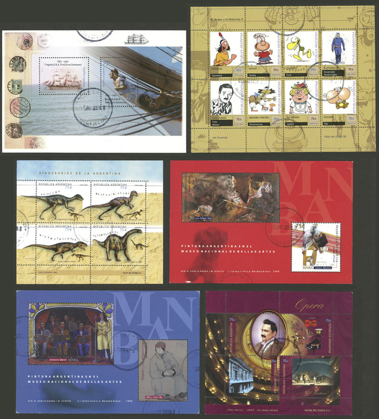 Lot 736 - Argentina souvenir sheets -  Guillermo Jalil - Philatino Auction # 2542 ARGENTINA: 
