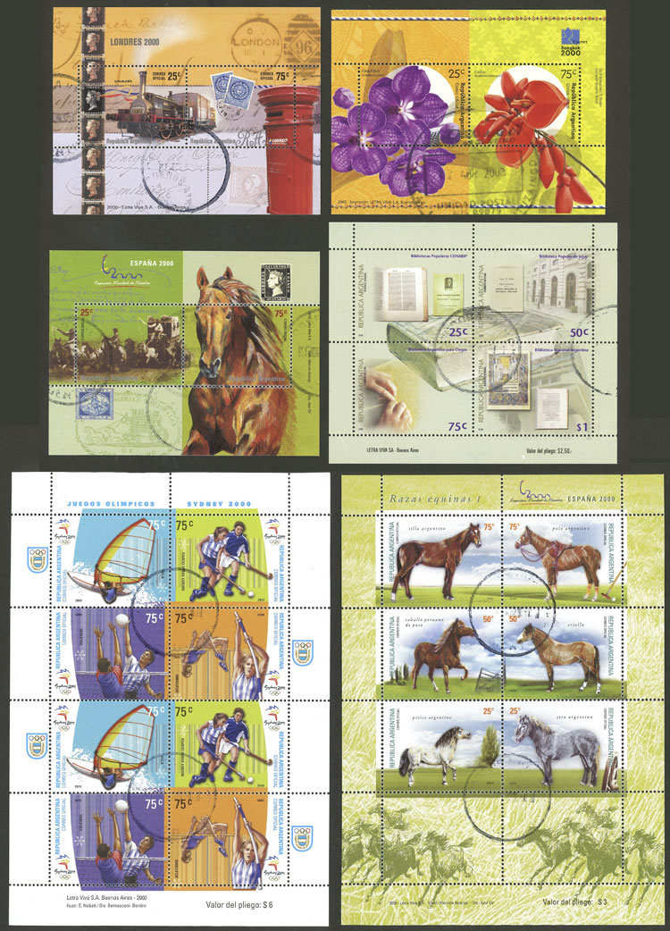 Lot 739 - Argentina souvenir sheets -  Guillermo Jalil - Philatino Auction # 2542 ARGENTINA: 