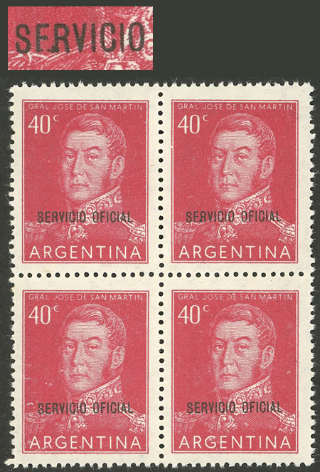 Lot 802 - Argentina official stamps - Guillermo Jalil - Philatino Auction # 2542 ARGENTINA: Lot 802 - Argentina official stamps - Guillermo Jalil - Philatino Auction # 2542 ARGENTINA: