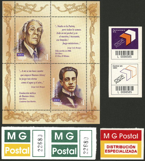Lot 826 - Argentina private posts - Guillermo Jalil - Philatino Auction # 2542 ARGENTINA: Lot 826 - Argentina private posts - Guillermo Jalil - Philatino Auction # 2542 ARGENTINA: