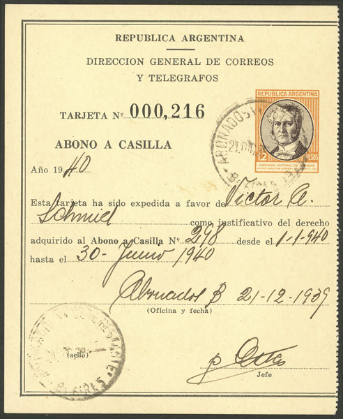 Lot 831 - Argentina Postal stationery - Guillermo Jalil - Philatino Auction # 2542 ARGENTINA: Lot 831 - Argentina Postal stationery - Guillermo Jalil - Philatino Auction # 2542 ARGENTINA: