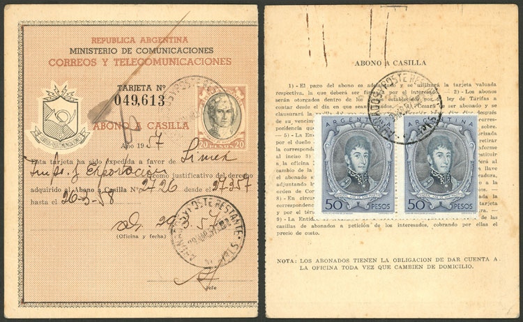 Lot 834 - Argentina Postal stationery - Guillermo Jalil - Philatino Auction # 2542 ARGENTINA: Lot 834 - Argentina Postal stationery - Guillermo Jalil - Philatino Auction # 2542 ARGENTINA: