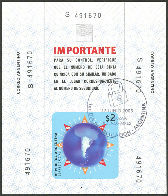 Lot 745 - Argentina parcel post seals -  Guillermo Jalil - Philatino Auction # 2542 ARGENTINA: 