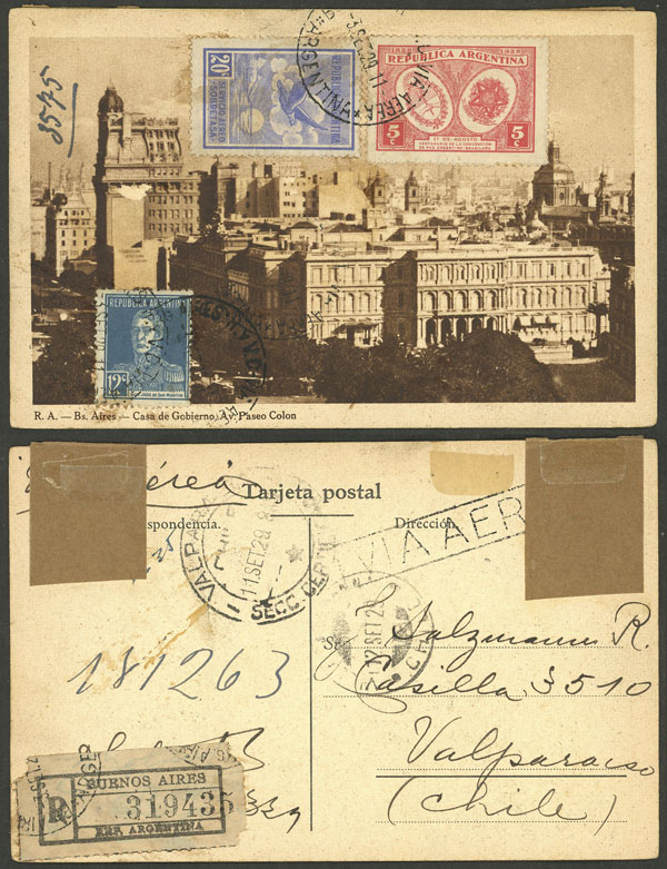 Lot 913 - Argentina postal history - Guillermo Jalil - Philatino Auction # 2542 ARGENTINA: Lot 913 - Argentina postal history - Guillermo Jalil - Philatino Auction # 2542 ARGENTINA: