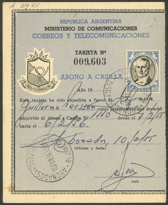 Lot 835 - Argentina Postal stationery - Guillermo Jalil - Philatino Auction # 2542 ARGENTINA: Lot 835 - Argentina Postal stationery - Guillermo Jalil - Philatino Auction # 2542 ARGENTINA: