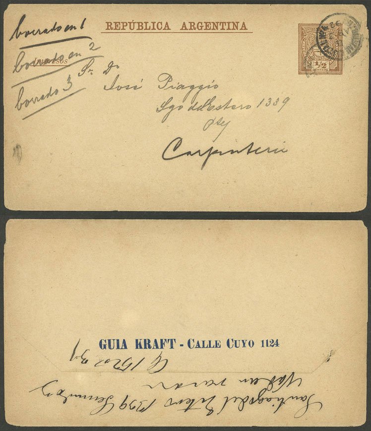 Lot 847 - Argentina Postal stationery - Guillermo Jalil - Philatino Auction # 2542 ARGENTINA: Lot 847 - Argentina Postal stationery - Guillermo Jalil - Philatino Auction # 2542 ARGENTINA:
