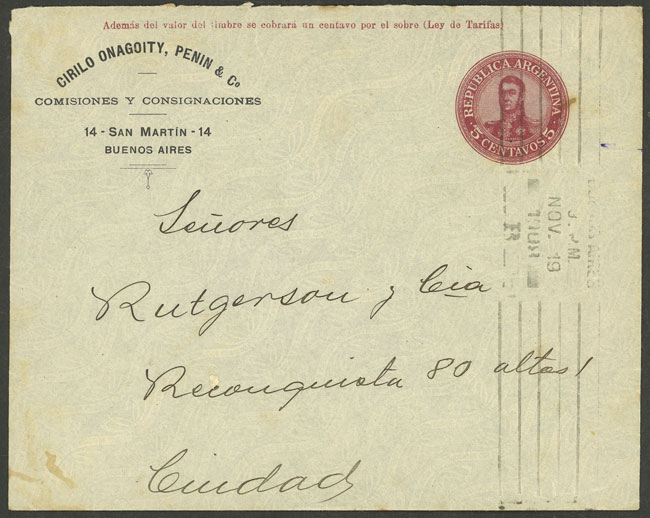 Lot 857 - Argentina Postal stationery - Guillermo Jalil - Philatino Auction # 2542 ARGENTINA: Lot 857 - Argentina Postal stationery - Guillermo Jalil - Philatino Auction # 2542 ARGENTINA: