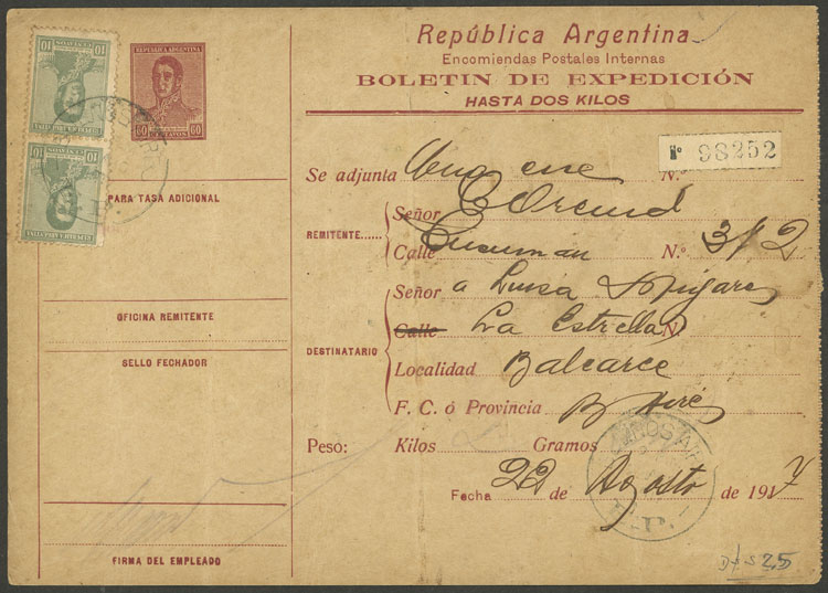 Lot 839 - Argentina Postal stationery - Guillermo Jalil - Philatino Auction # 2542 ARGENTINA: Lot 839 - Argentina Postal stationery - Guillermo Jalil - Philatino Auction # 2542 ARGENTINA: