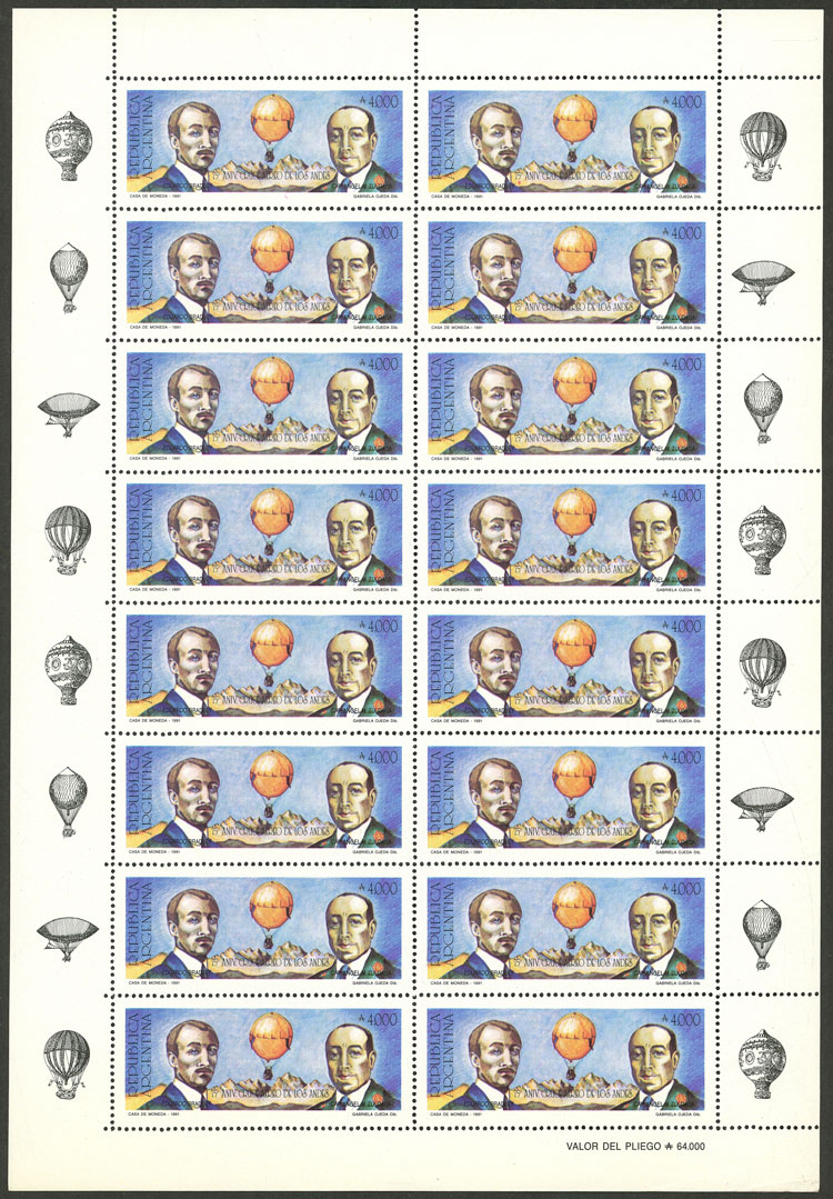 Lot 600 - Argentina general issues - Guillermo Jalil - Philatino Auction # 2542 ARGENTINA: Lot 600 - Argentina general issues - Guillermo Jalil - Philatino Auction # 2542 ARGENTINA:
