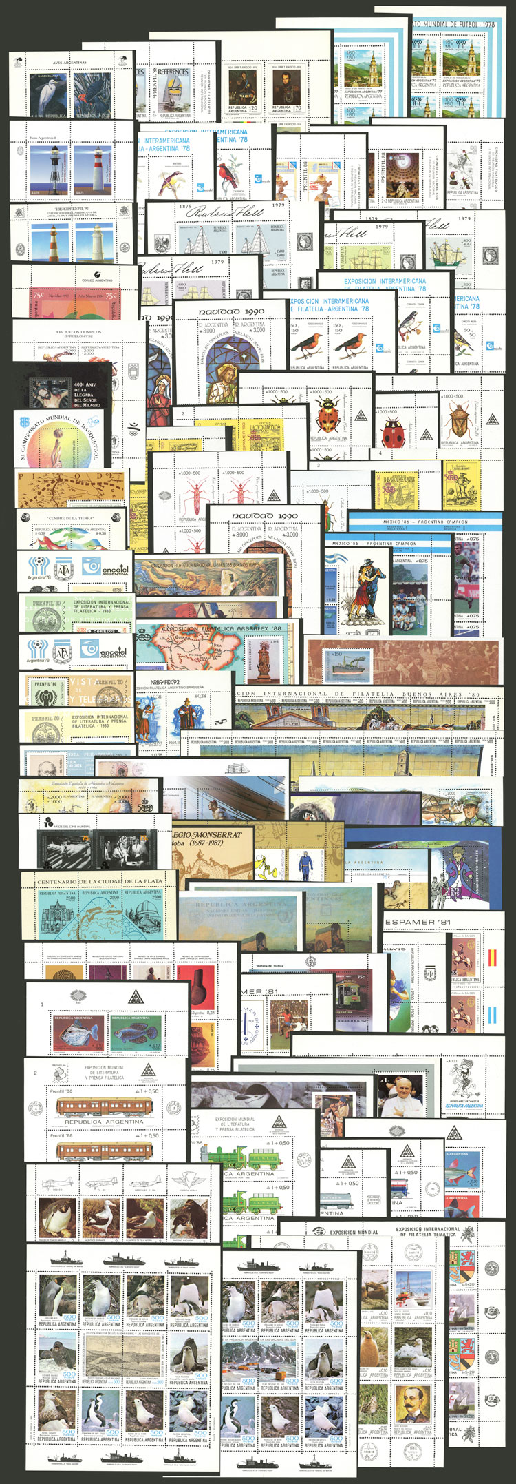 Lot 721 - Argentina souvenir sheets -  Guillermo Jalil - Philatino Auction # 2542 ARGENTINA: 