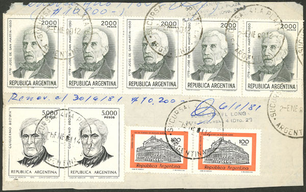 Lot 958 - Argentina postal history - Guillermo Jalil - Philatino Auction # 2542 ARGENTINA: Lot 958 - Argentina postal history - Guillermo Jalil - Philatino Auction # 2542 ARGENTINA: