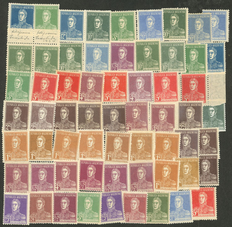 Lot 225 - Argentina general issues -  Guillermo Jalil - Philatino Auction # 2542 ARGENTINA: 
