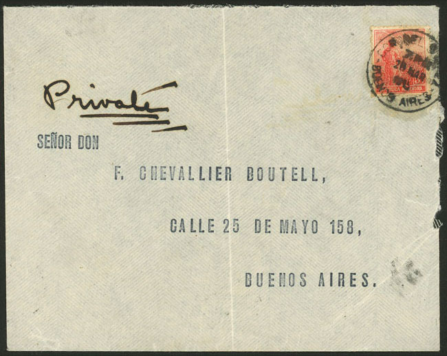 Lot 908 - Argentina postal history - Guillermo Jalil - Philatino Auction # 2542 ARGENTINA: Lot 908 - Argentina postal history - Guillermo Jalil - Philatino Auction # 2542 ARGENTINA: