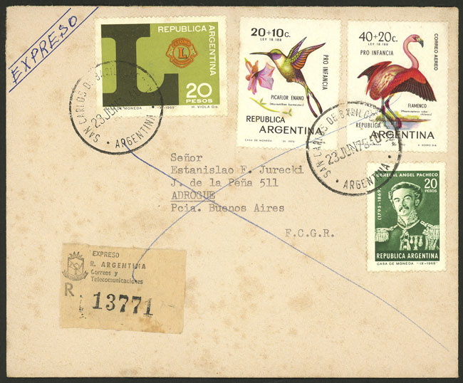 Lot 945 - Argentina postal history - Guillermo Jalil - Philatino Auction # 2542 ARGENTINA: Lot 945 - Argentina postal history - Guillermo Jalil - Philatino Auction # 2542 ARGENTINA: