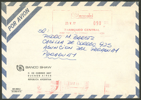 Lot 955 - Argentina postal history - Guillermo Jalil - Philatino Auction # 2542 ARGENTINA: Lot 955 - Argentina postal history - Guillermo Jalil - Philatino Auction # 2542 ARGENTINA: