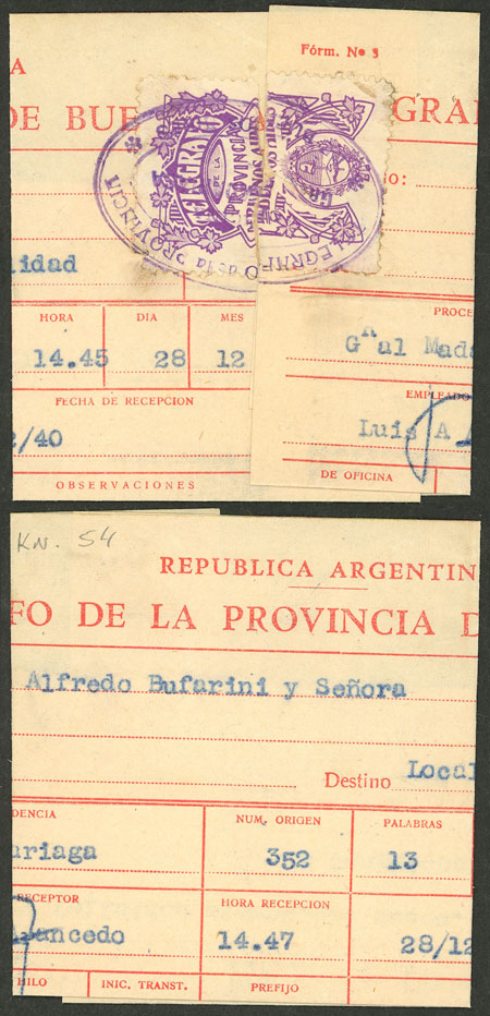 Lot 925 - Argentina postal history - Guillermo Jalil - Philatino Auction # 2542 ARGENTINA: Lot 925 - Argentina postal history - Guillermo Jalil - Philatino Auction # 2542 ARGENTINA:
