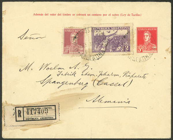 Lot 915 - Argentina postal history - Guillermo Jalil - Philatino Auction # 2542 ARGENTINA: Lot 915 - Argentina postal history - Guillermo Jalil - Philatino Auction # 2542 ARGENTINA: