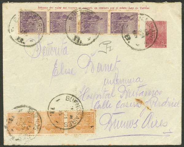 Lot 909 - Argentina postal history - Guillermo Jalil - Philatino Auction # 2542 ARGENTINA: Lot 909 - Argentina postal history - Guillermo Jalil - Philatino Auction # 2542 ARGENTINA: