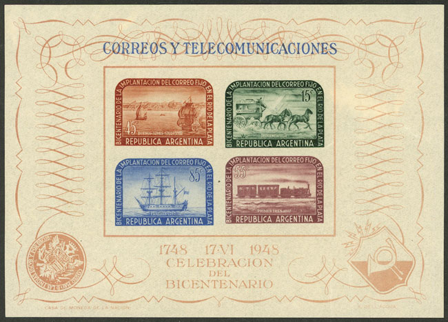 Lot 716 - Argentina souvenir sheets -  Guillermo Jalil - Philatino Auction # 2542 ARGENTINA: 