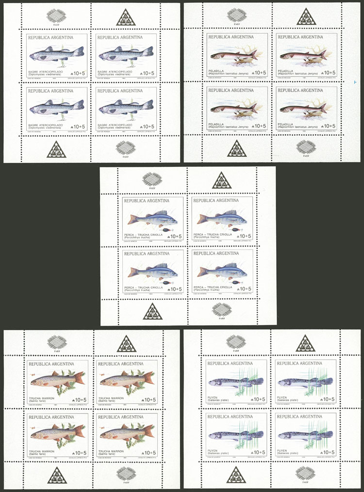 Lot 725 - Argentina souvenir sheets -  Guillermo Jalil - Philatino Auction # 2542 ARGENTINA: 