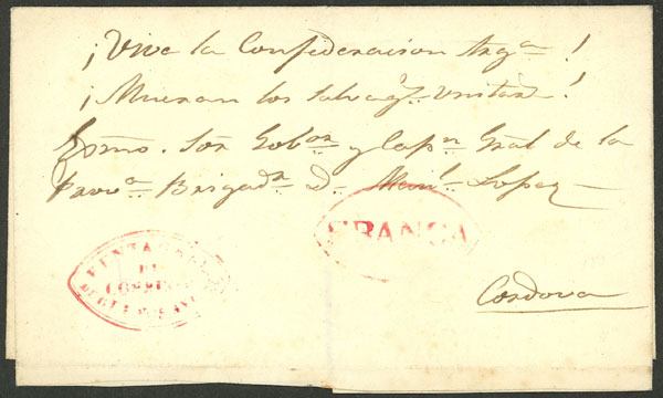 Lot 890 - Argentina pre-stamp mail - Guillermo Jalil - Philatino Auction # 2542 ARGENTINA: Lot 890 - Argentina pre-stamp mail - Guillermo Jalil - Philatino Auction # 2542 ARGENTINA: