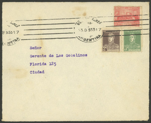 Lot 891 - Argentina postal history -  Guillermo Jalil - Philatino Auction # 2550 ARGENTINA: General sale with lots at very low starts!