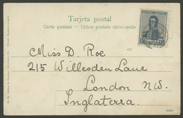 Lot 877 - Argentina postal history -  Guillermo Jalil - Philatino Auction # 2550 ARGENTINA: General sale with lots at very low starts!