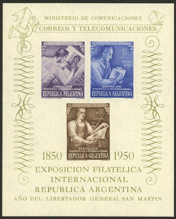 Lot 784 - Argentina souvenir sheets -  Guillermo Jalil - Philatino Auction # 2550 ARGENTINA: General sale with lots at very low starts!