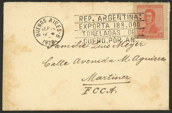 Lot 879 - Argentina postal history -  Guillermo Jalil - Philatino Auction # 2550 ARGENTINA: General sale with lots at very low starts!