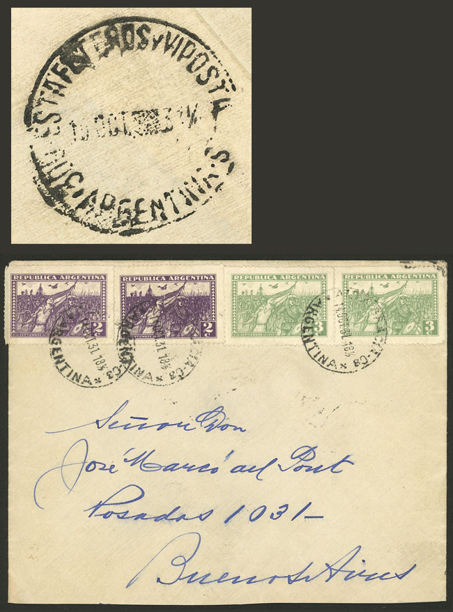 Lot 882 - Argentina postal history -  Guillermo Jalil - Philatino Auction # 2550 ARGENTINA: General sale with lots at very low starts!